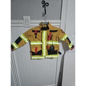 Fire Department Jacket Kids Halloween Costume Ages 4-6 Youth